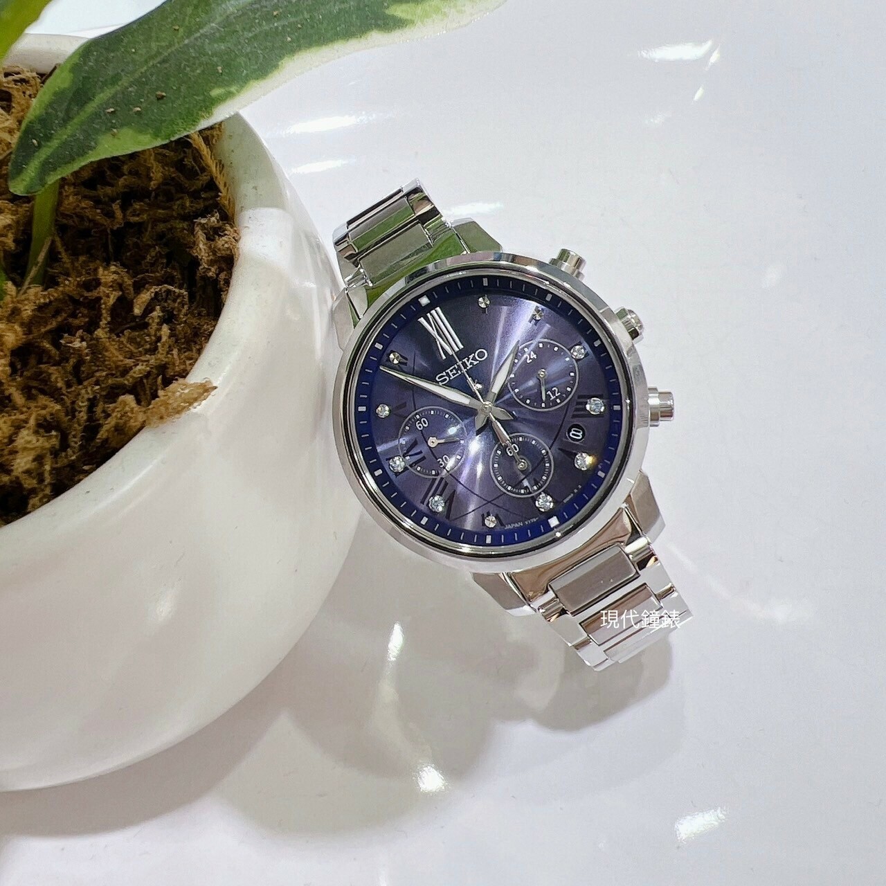 【SEIKO 精工】太陽能計時腕錶 V175-0FC0B 36mm 現代鐘錶