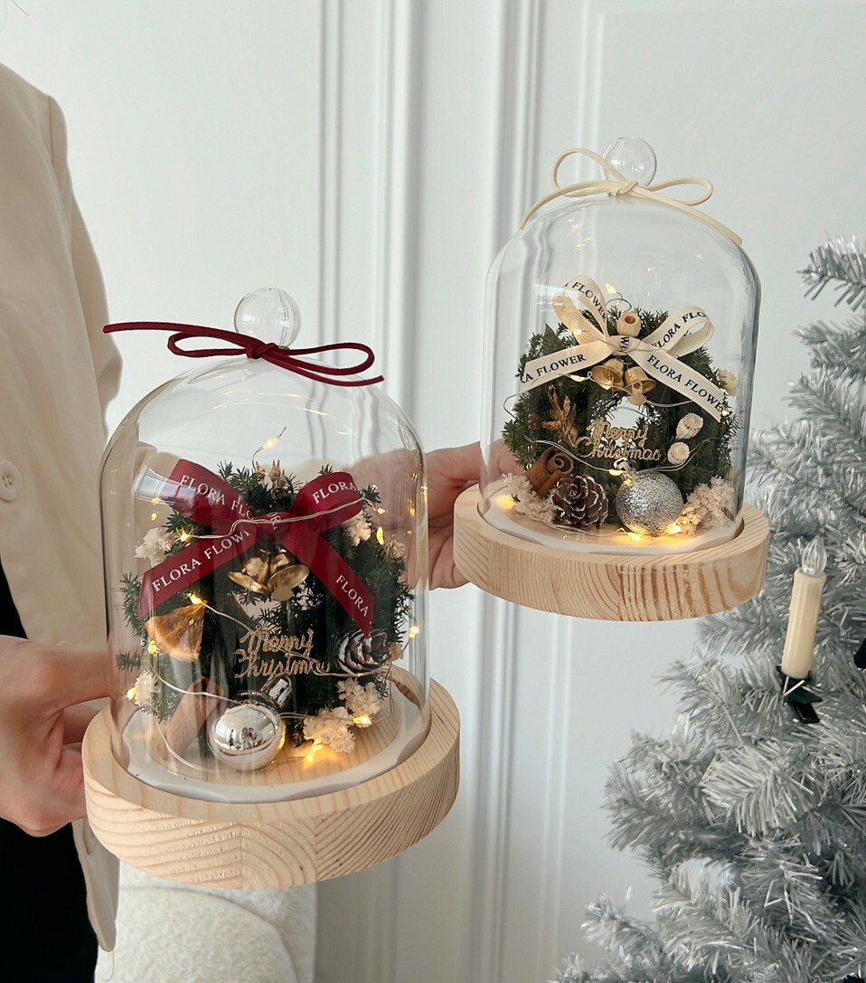 聖誕小花圈夜燈