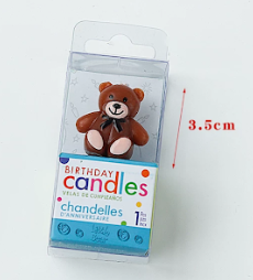 [ 包裝材料 ] 小熊造型蠟燭 1入