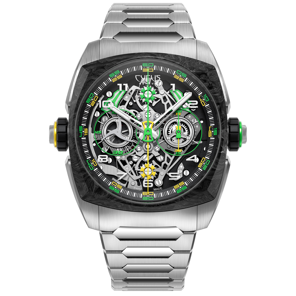 KLECPYS DICE LIME | CARBON Titanium bracelet