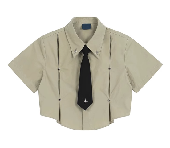 Tie short sleeve shirt