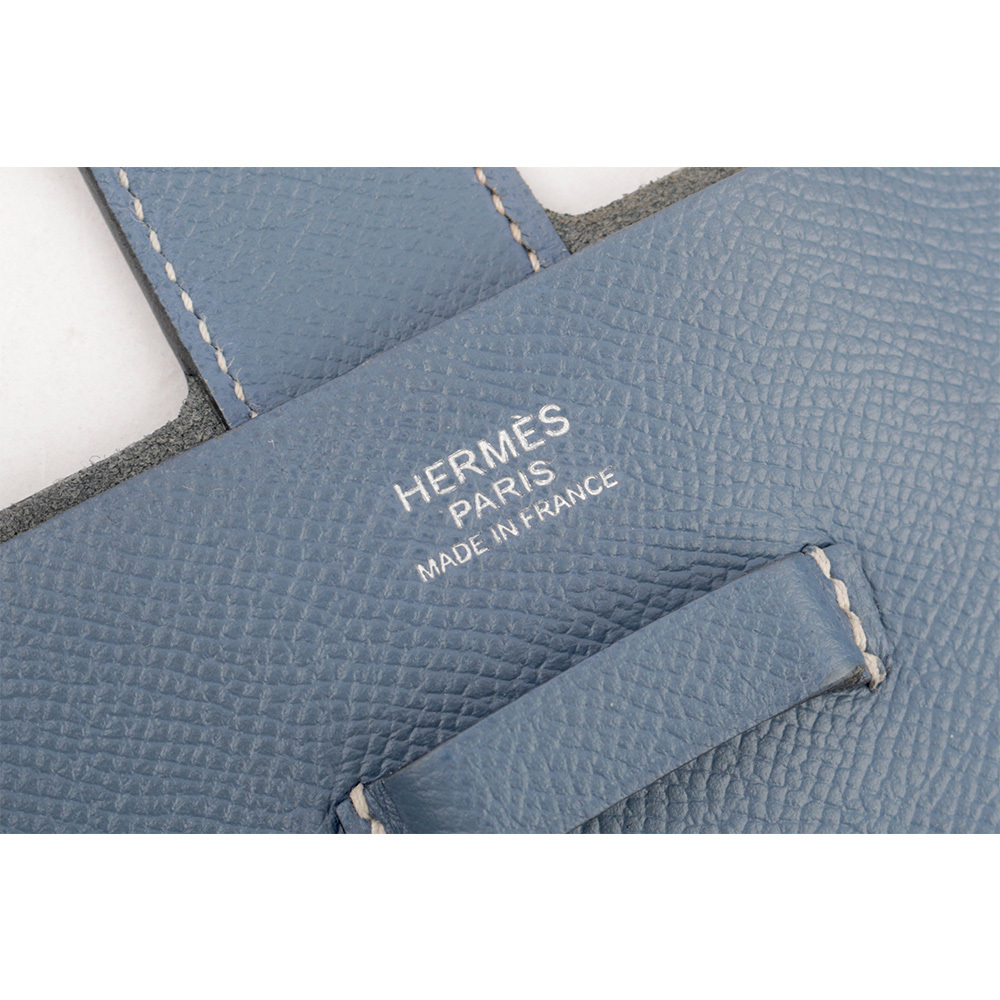【HERMES】Evelyne Sellier 29 牛皮 銀釦斜背包(深藍色)