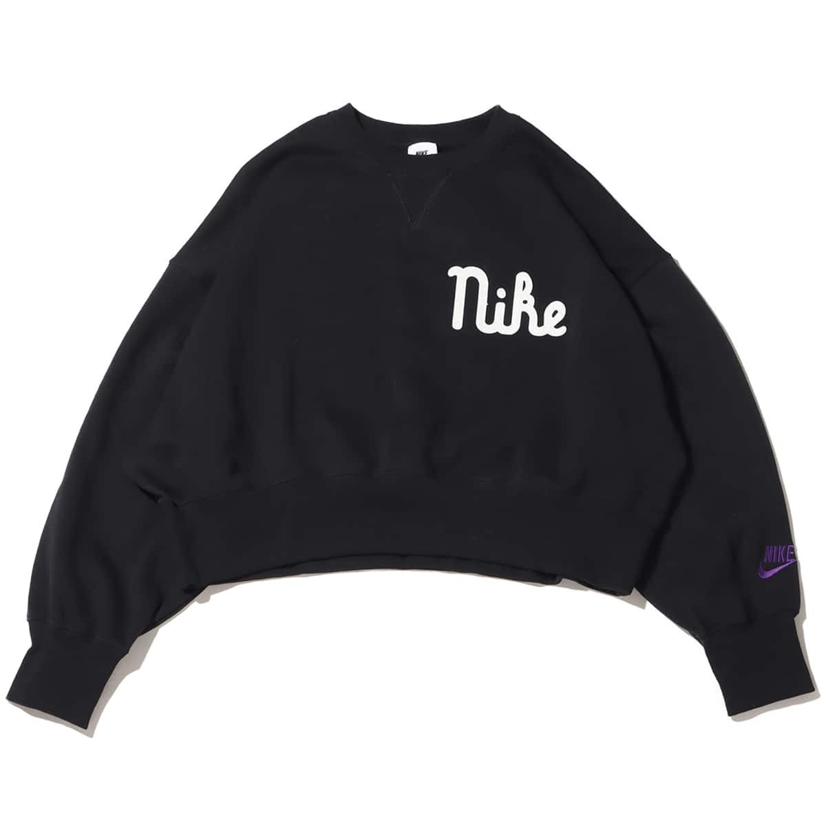 特價現貨┃女款 NIKE 草寫 ogo 短版 內刷毛 寬鬆 大學T 衛衣 FQ7978