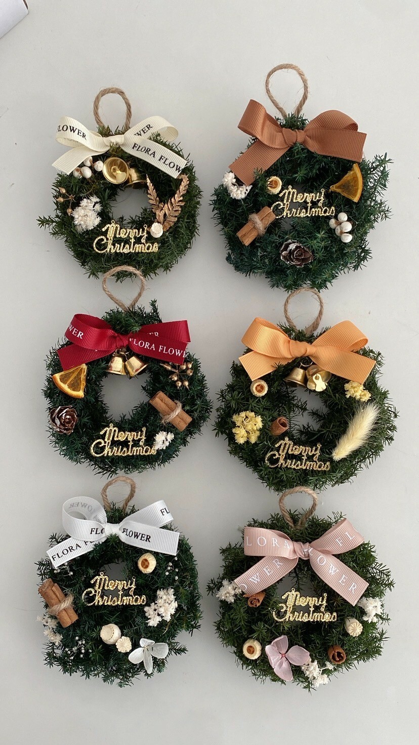 新品限量 聖誕吊掛迷你花圈