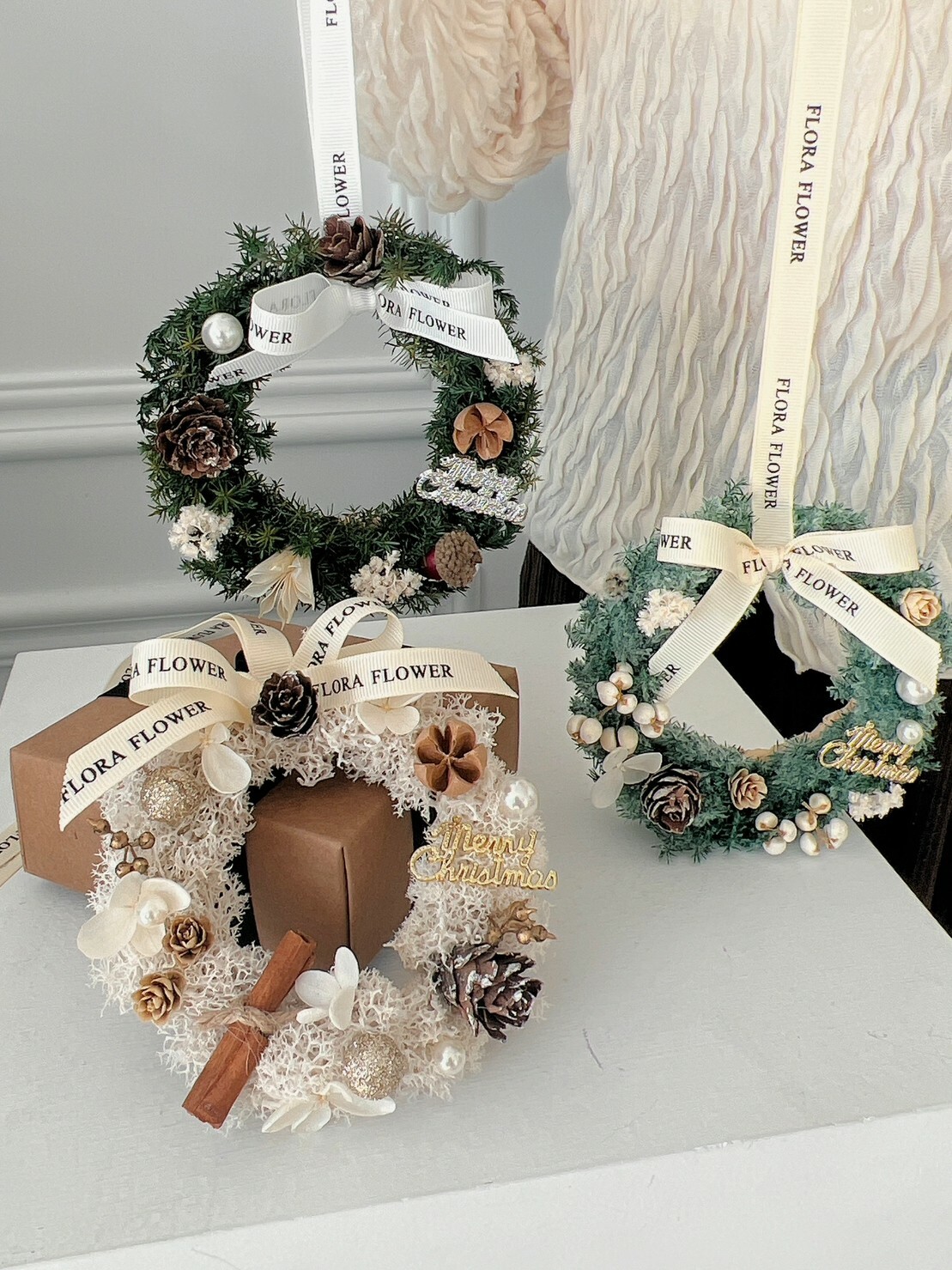 聖誕禮物壁掛-裝飾花圈