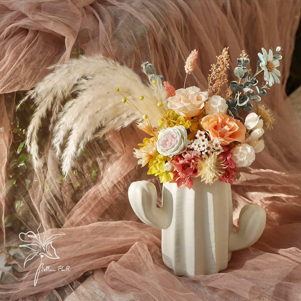 【掌上的幸福】永生乾燥瓷器盆花