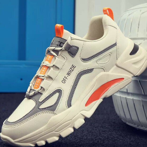 Leather version of sports shoes