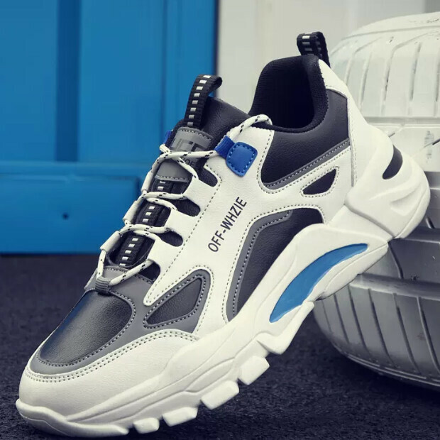 Leather version of sports shoes
