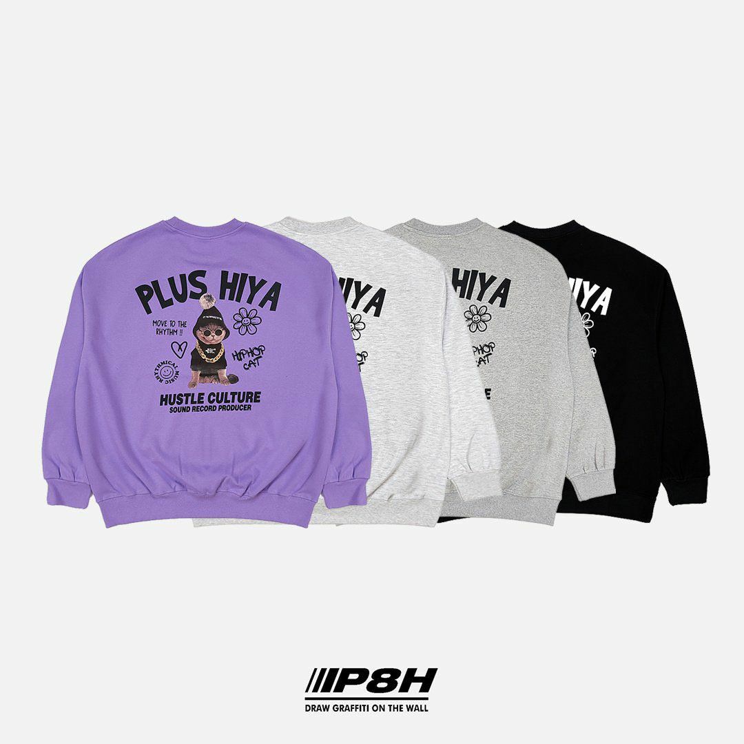 貓仔圖案衛衣 PLUS82HIYA-046T