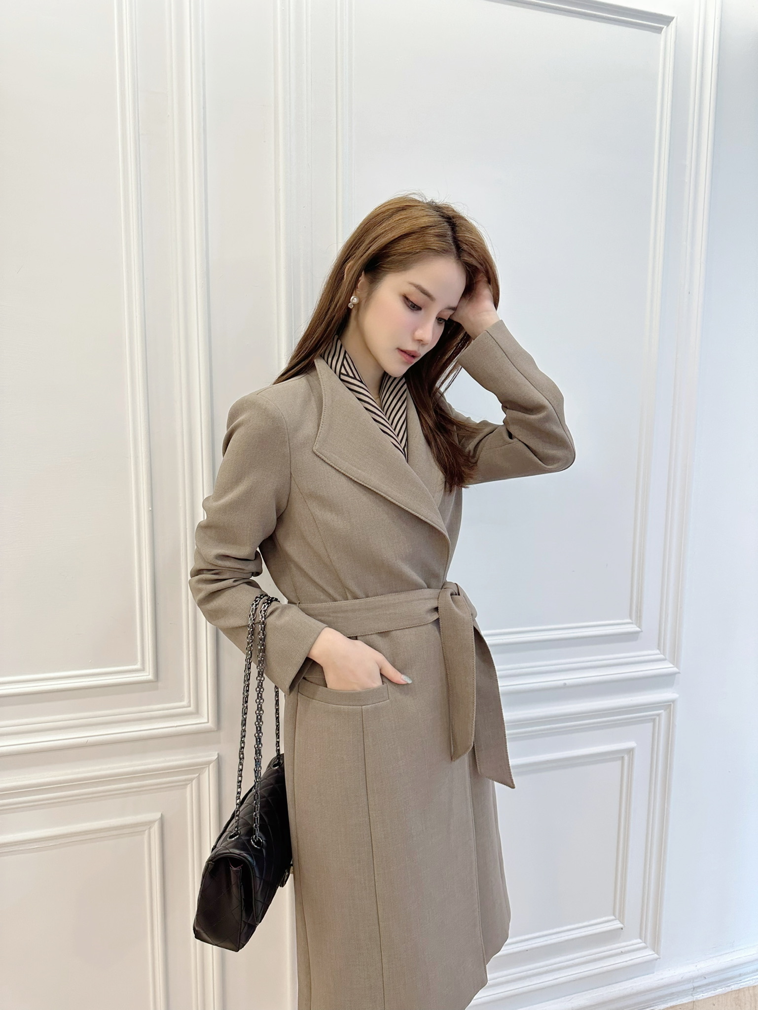 高級修長簡約風衣