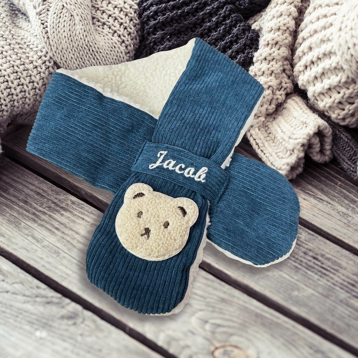 客製化燈芯絨毛毛頸巾（下單會於新年後寄出）