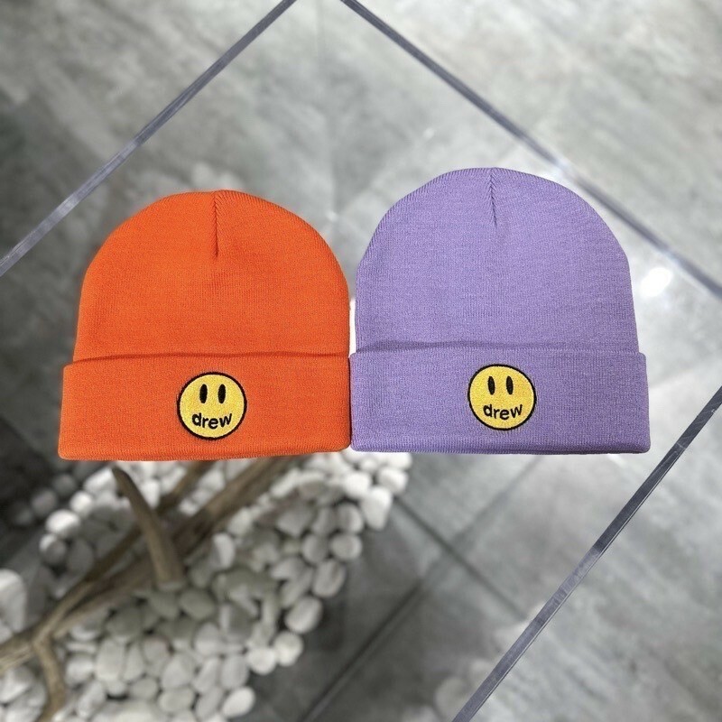 DREW HOUSE 絕版款 笑臉刺繡LOGO毛帽 Mascot Rib Beanie