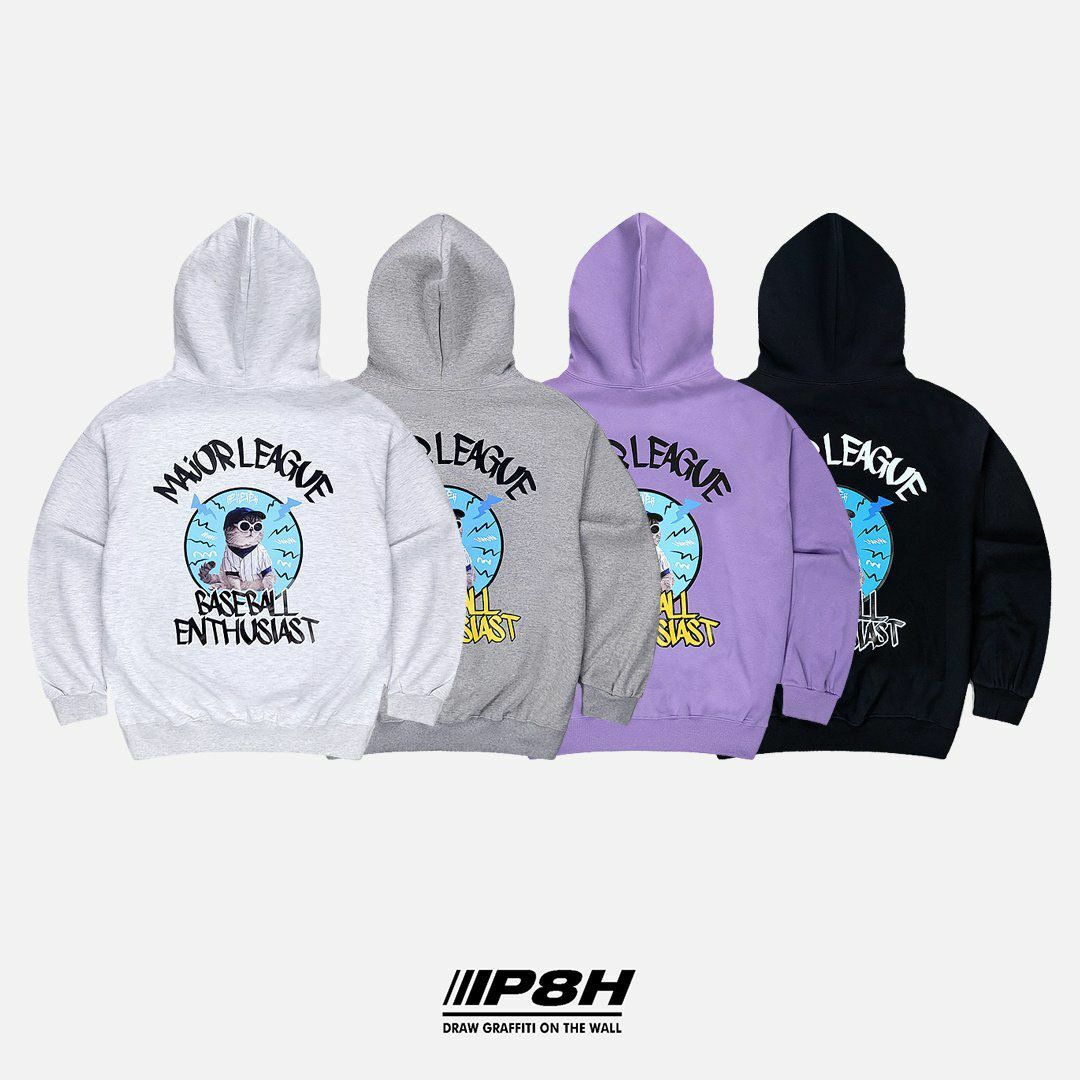 貓仔圖案連帽衛衣 PLUS82HIYA-055T