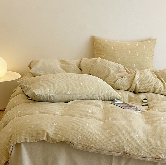 《3314》超蓬鬆柔軟三層紗被套床單套組