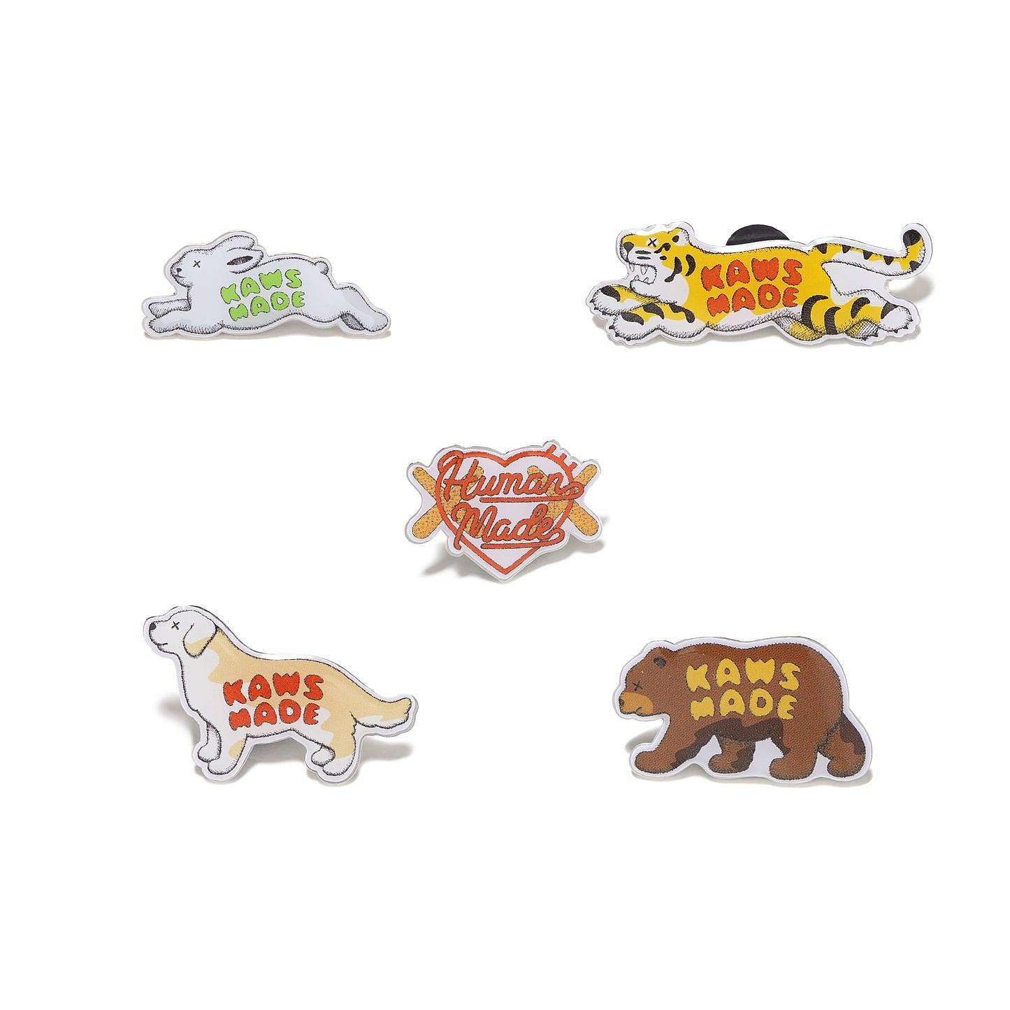 2023AW HUMAN MADE KAWS MADE PIN BADGE SET 5P 別針 現貨