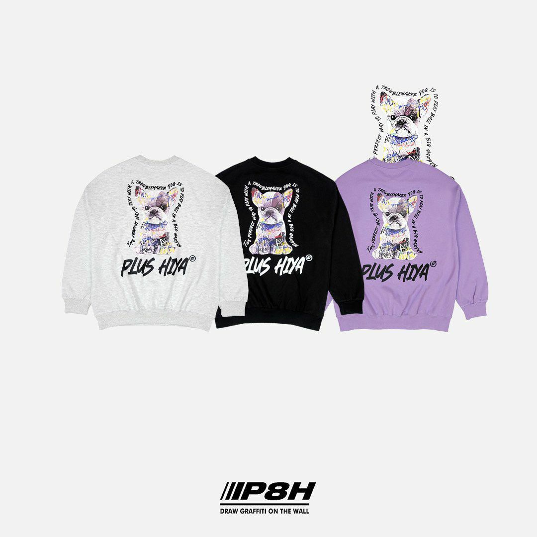 狗仔圖案衛衣 PLUS82HIYA-058T
