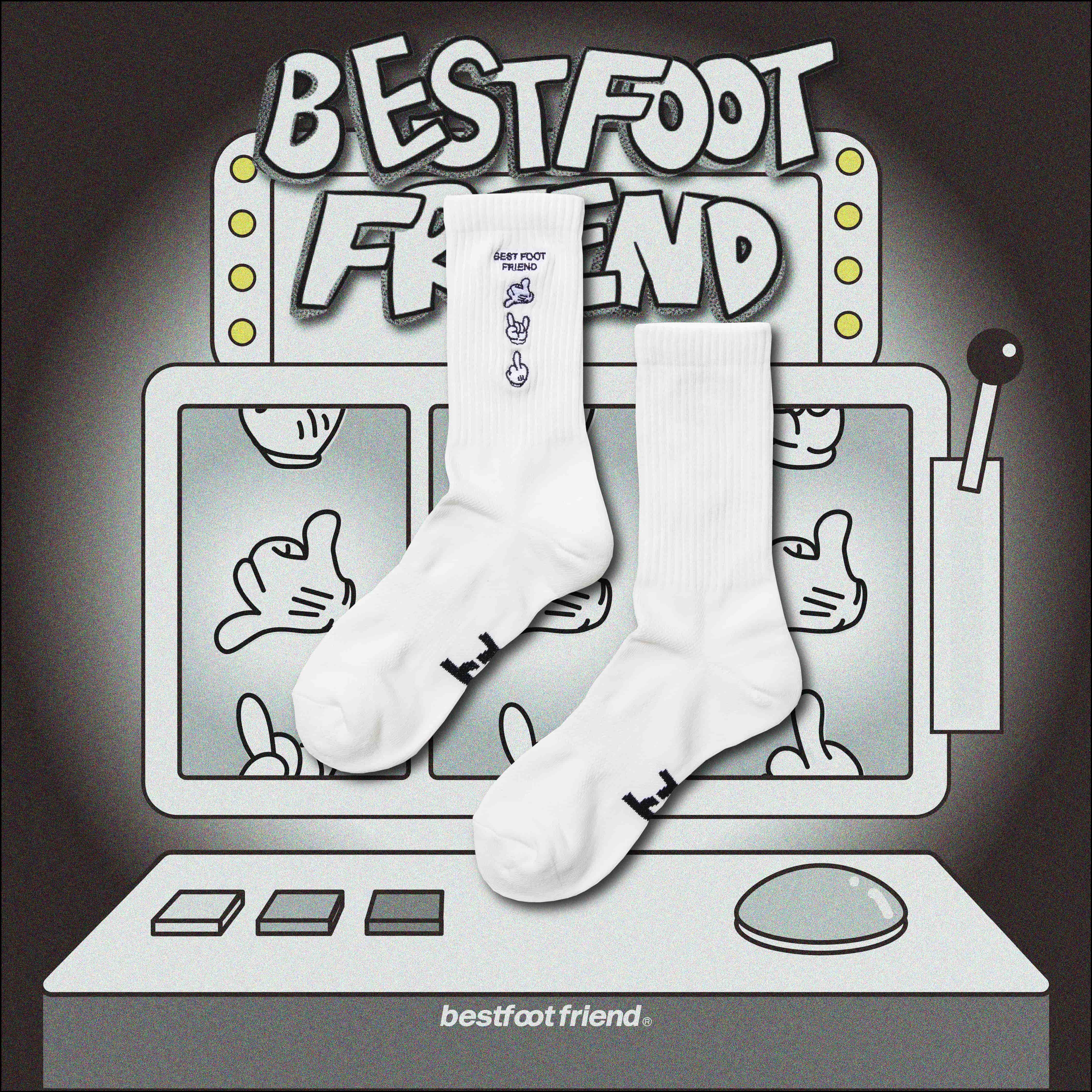 Gesture sock手勢襪_white_BF23097