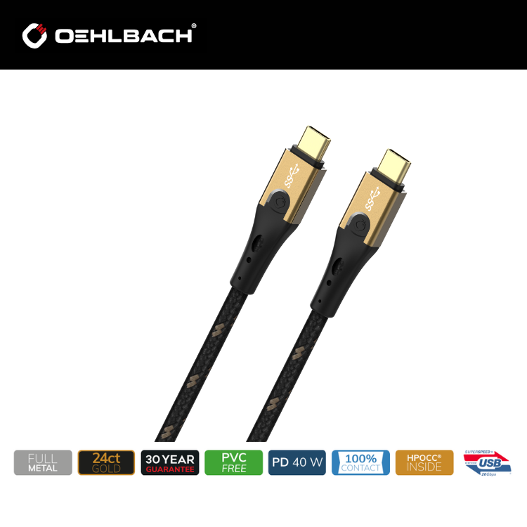 Oehlbach Primus CC 4.0 USB 數據線 Type C 至 TypeC