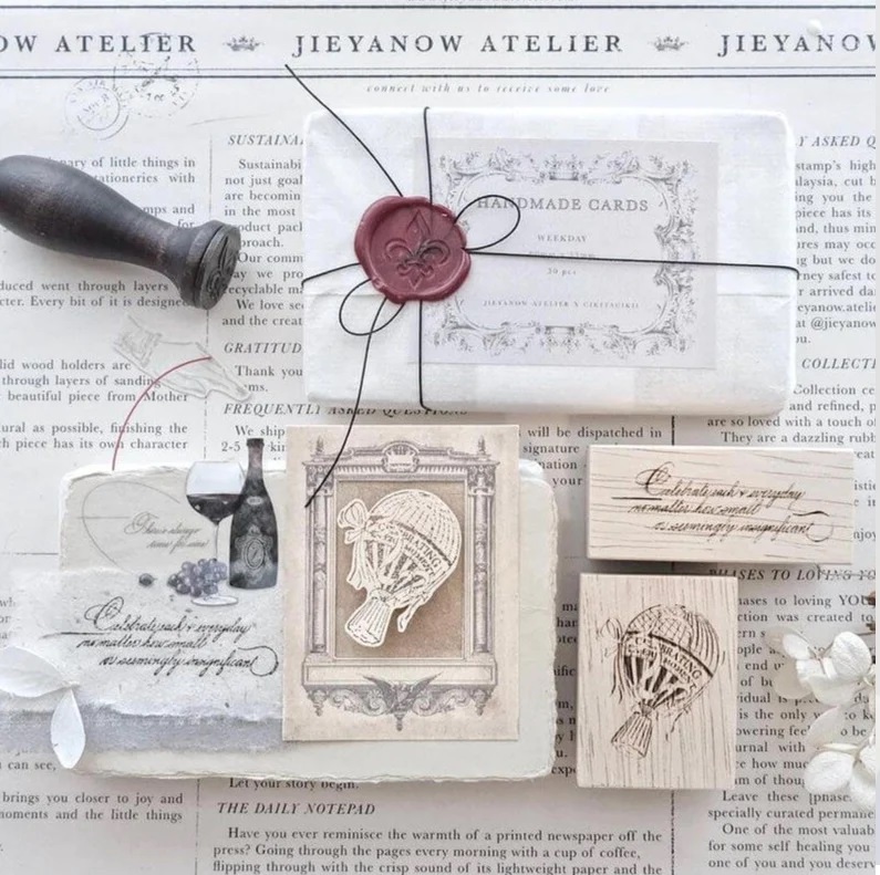 SOM x Jieyanow Atelier Celebrate Every Moment 印章 熱氣球/英文字