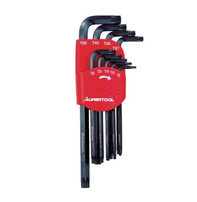 "SUPER" T8-T50日本有孔加長星匙 (9支/套) (6套/盒)-[HTLH9S]