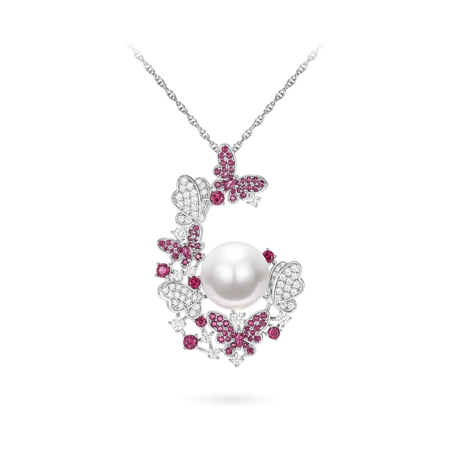 仿珍珠項鏈女世外桃源鎖骨鏈 925銀鎖骨鏈