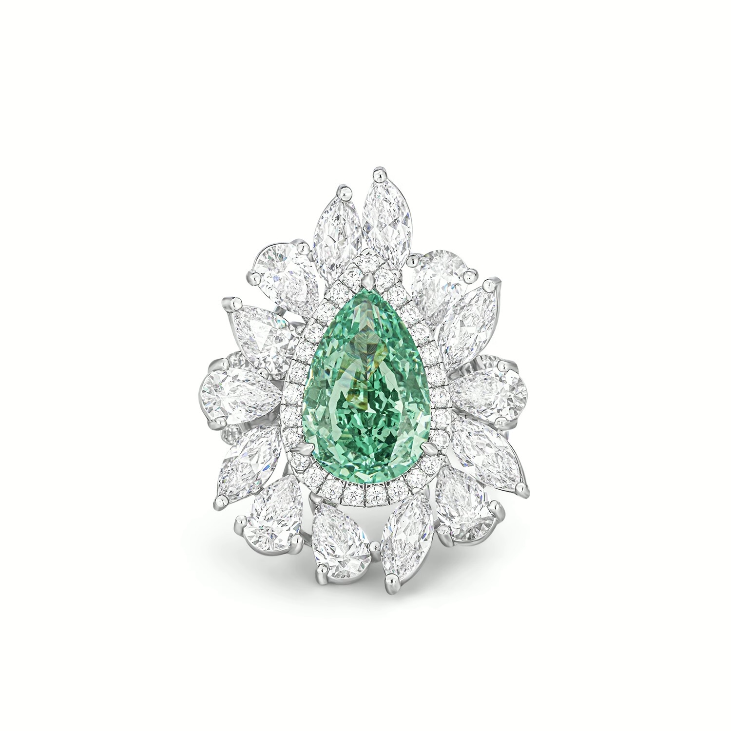 合成鋯石戒指 925銀戒指