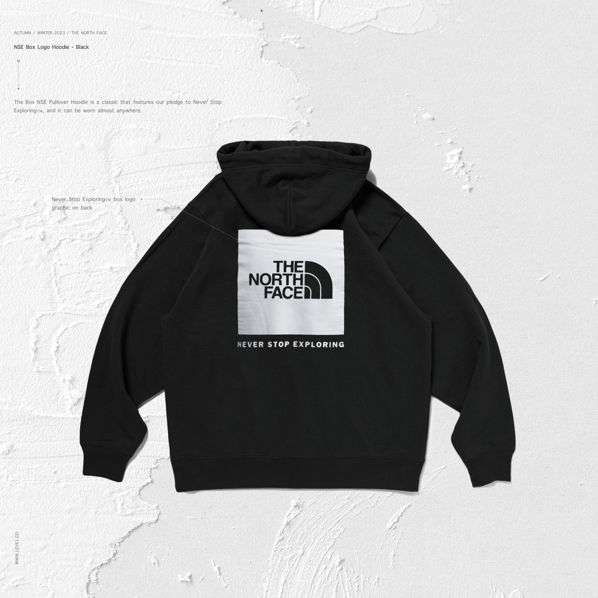 THE NORTH FACE - NSE Box Logo Hoodie - Black