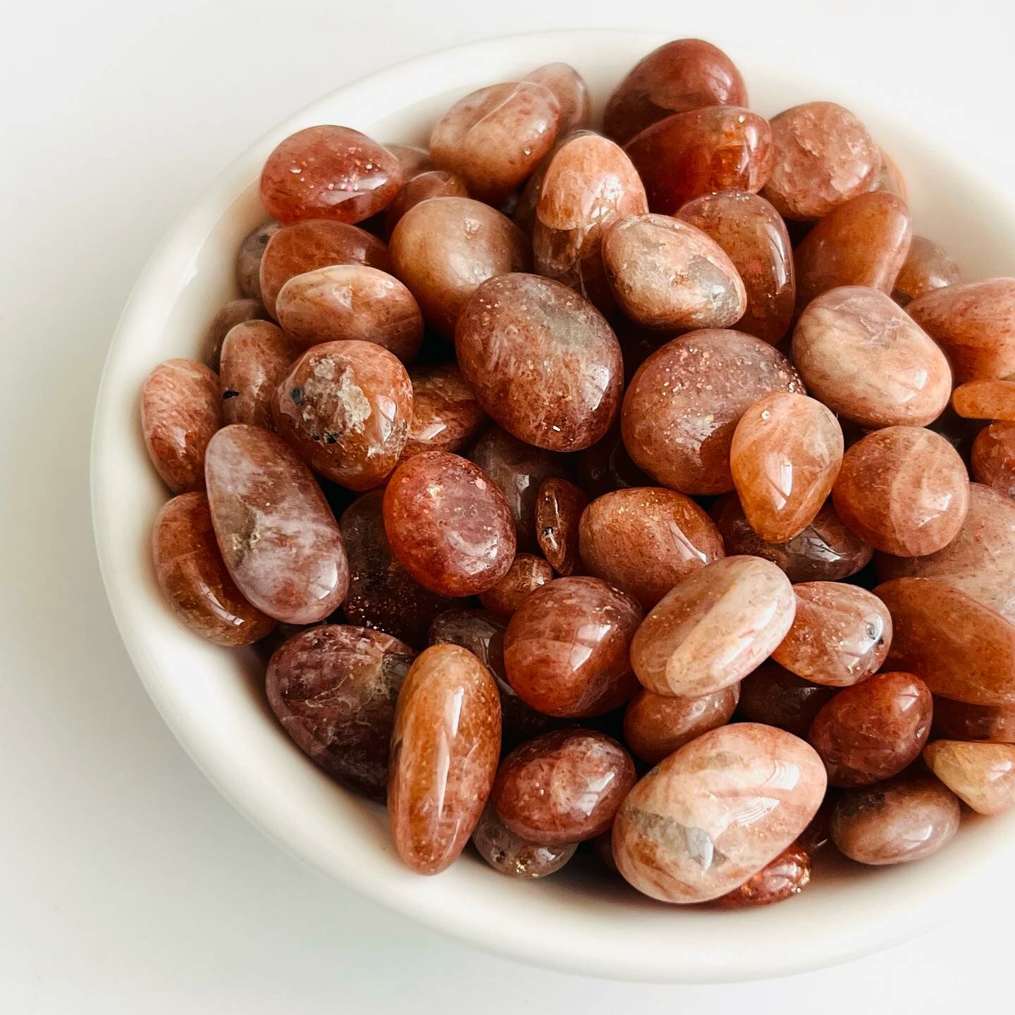 [原石] 金太陽石 水晶滾石 一組 5 顆