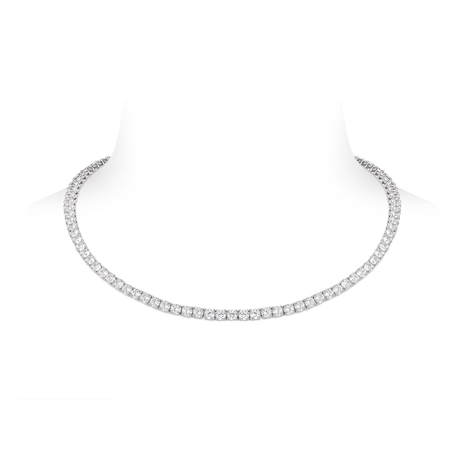 輕奢時尚合成鋯石項鍊 925銀項鍊