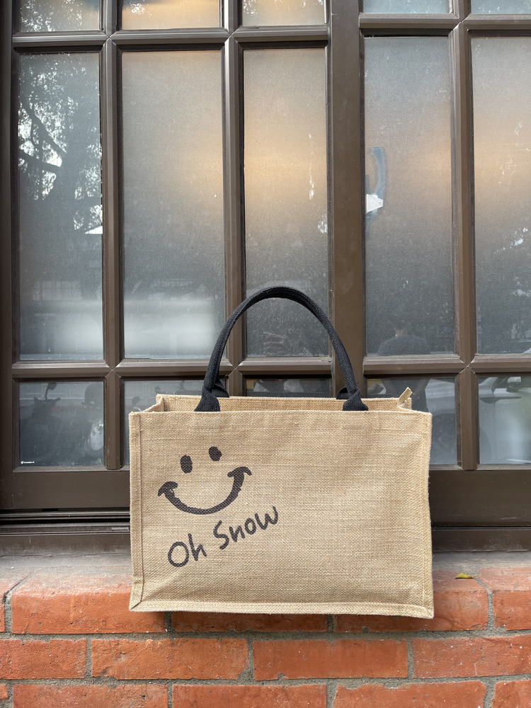 Oh Snow獨家訂製大笑黃麻包