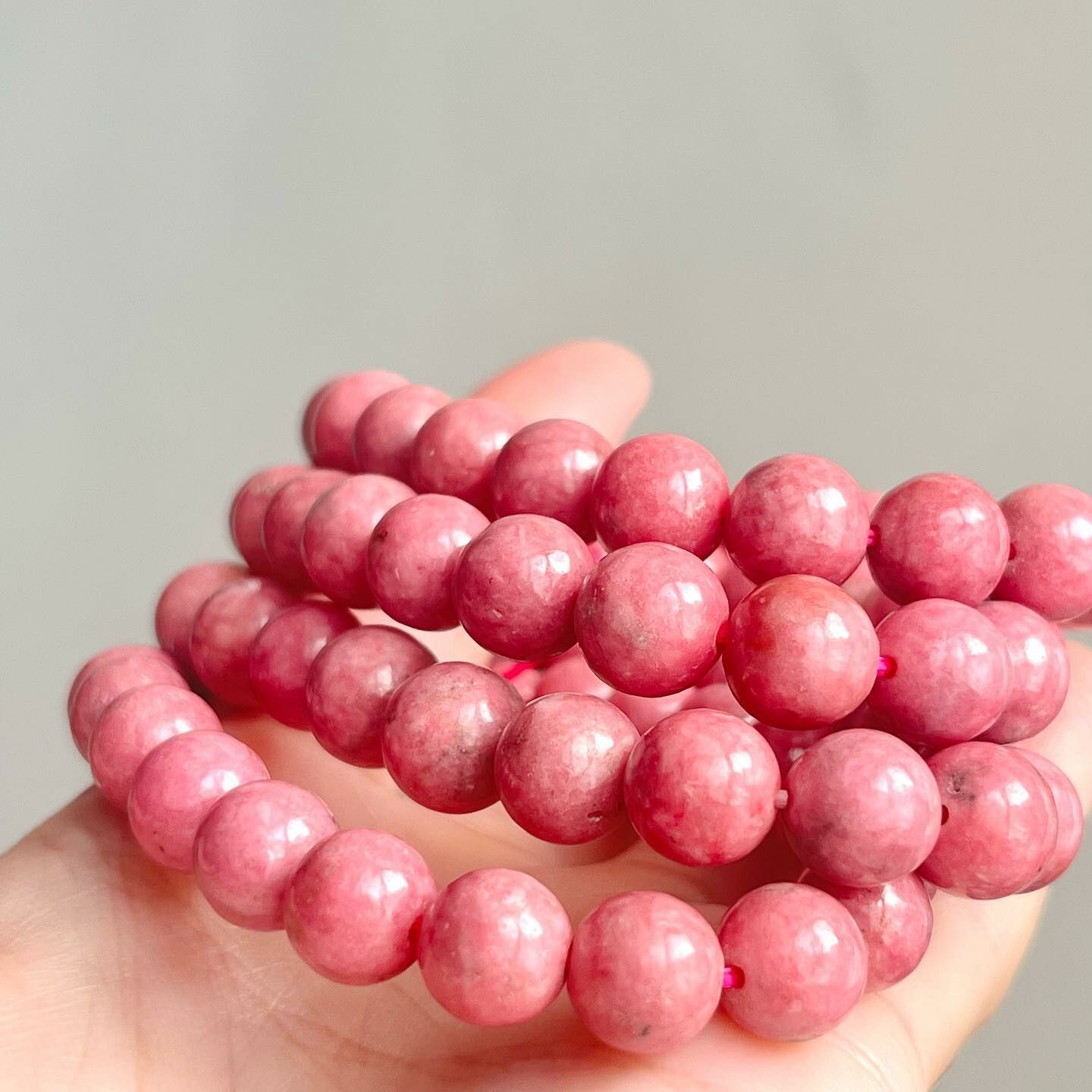 [原石] 薔薇輝石 水晶手串 水晶手鏈