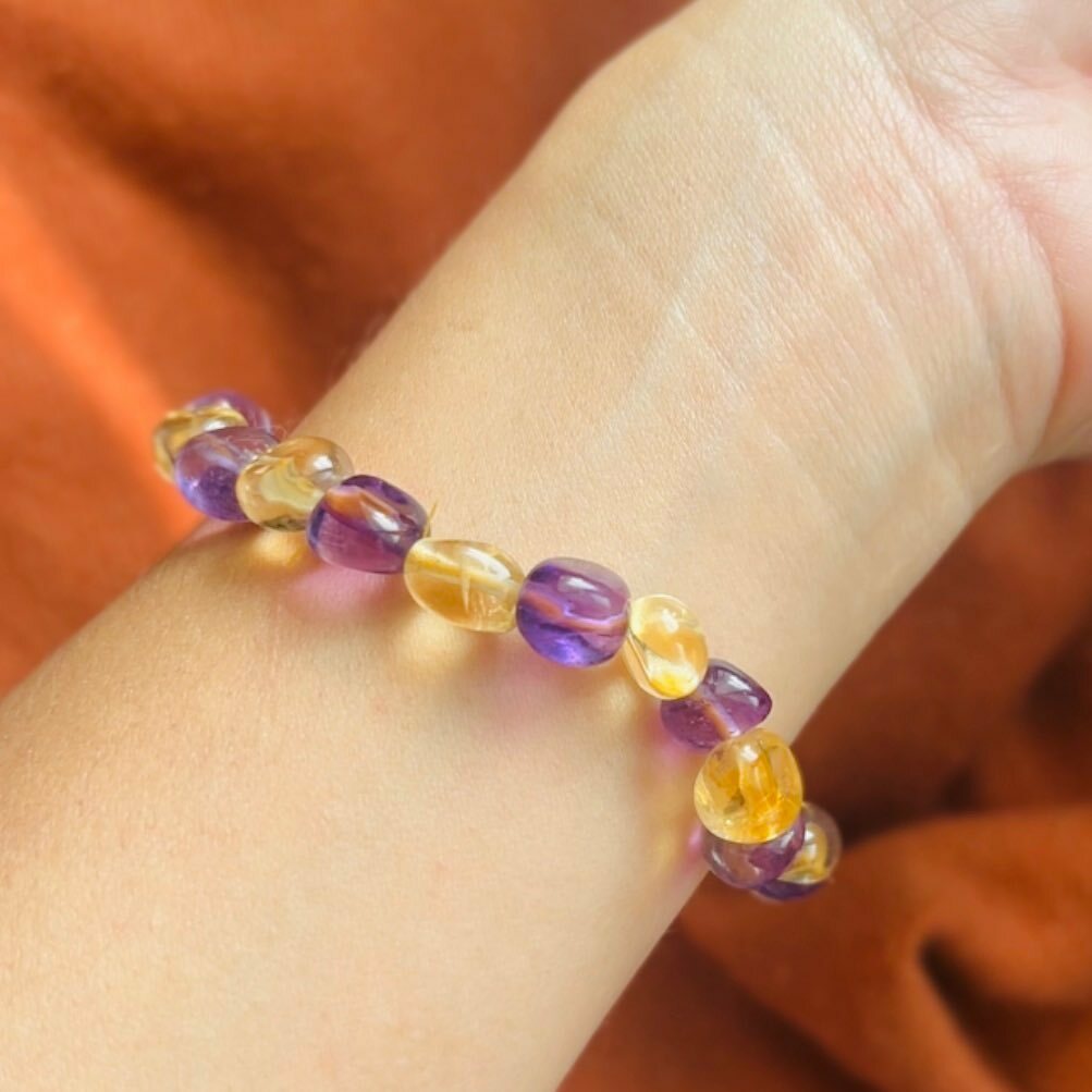 [原石] 紫黃晶 水晶手串
