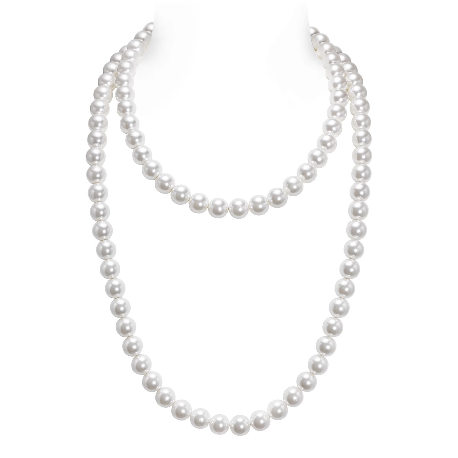 限定仿珍珠長款項鍊925銀項鍊