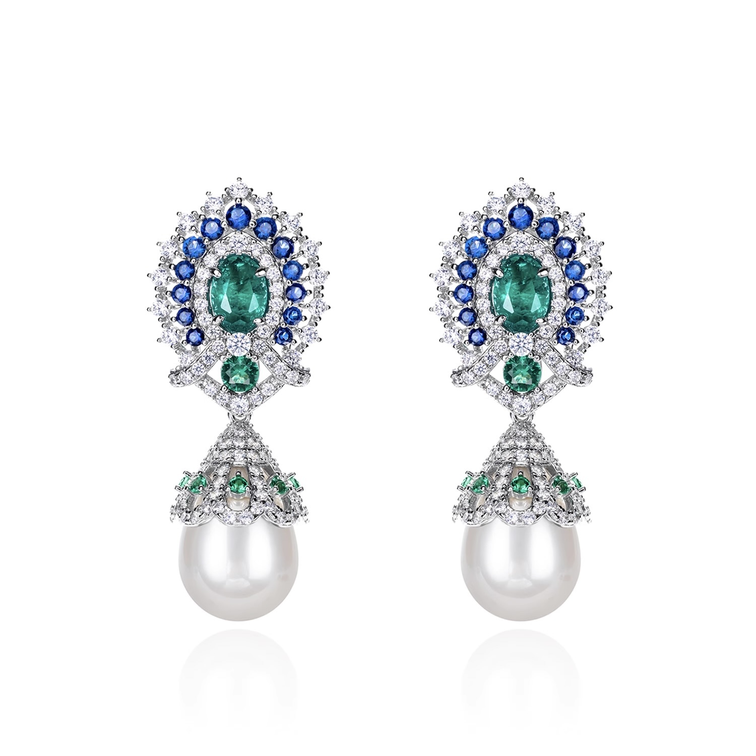 仿珍珠耳釘925銀耳釘