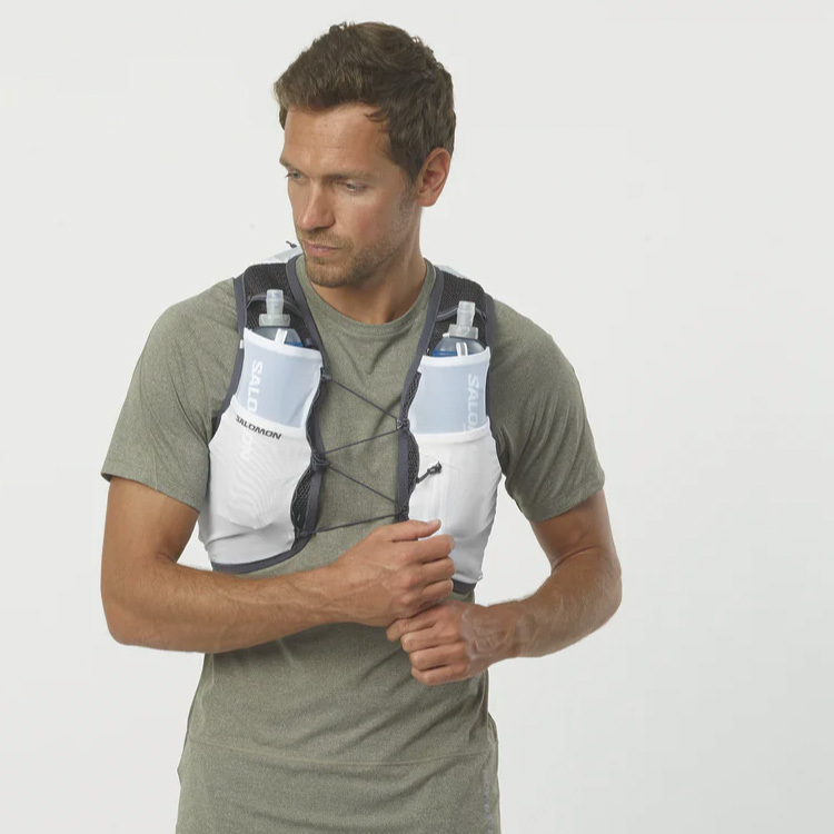 RUN｜SALOMON ACTIVE SKIN 8 SET - White 越野跑水袋背心