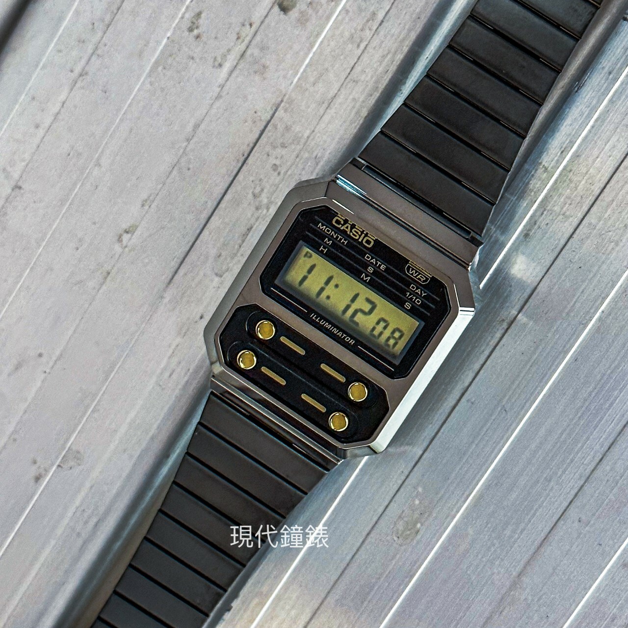 【CASIO 卡西歐】復古方型電子錶 A100WEGG-1A2 32.7mm 現代鐘錶