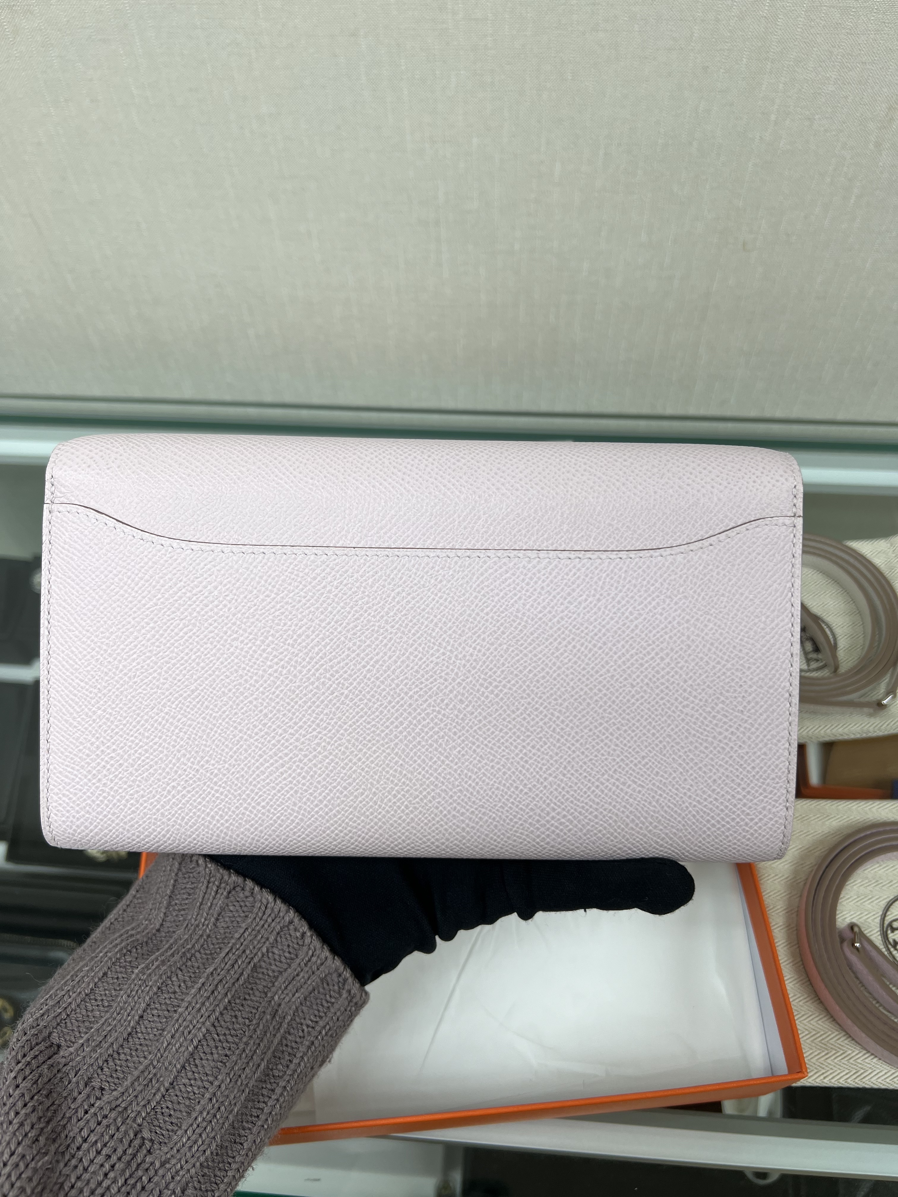 *Unused* Hermes Constance to go / Mauve Pale / Epsom/ Stamp B