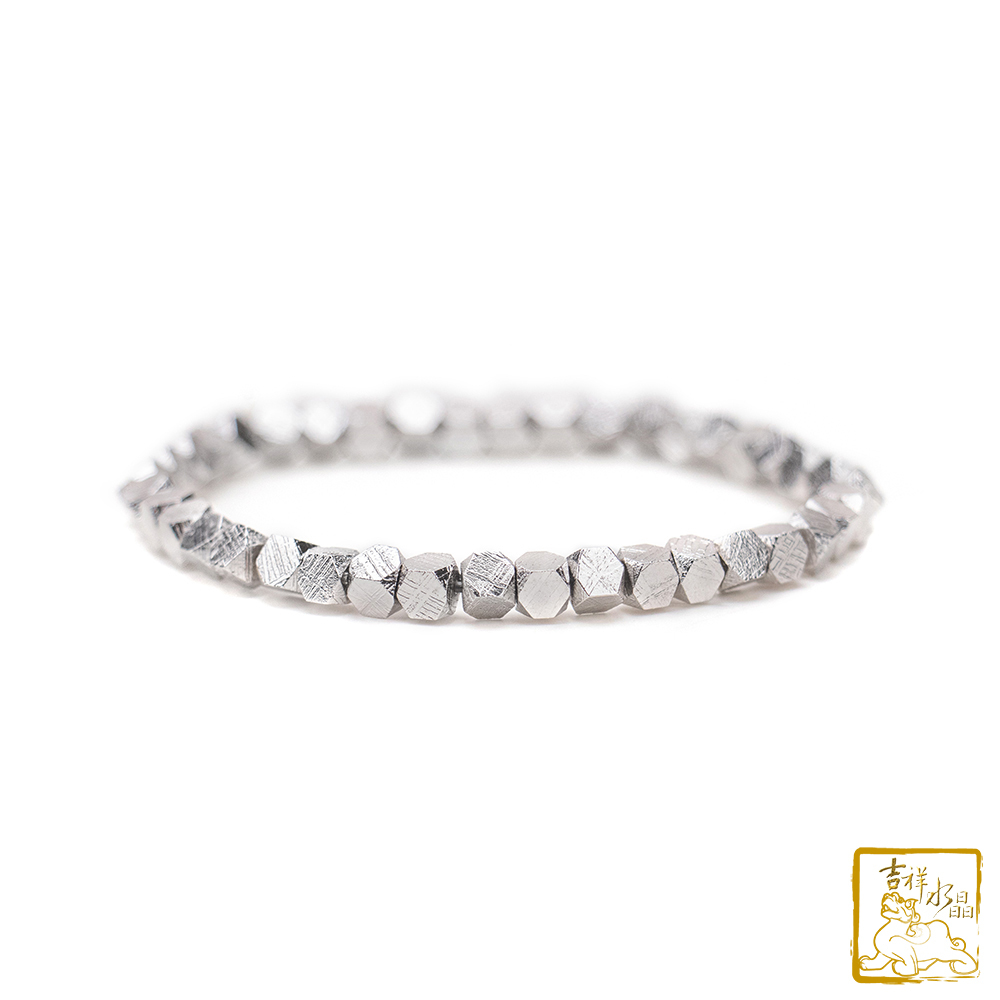 鎳鐵隕石-天鐵多切角手珠 4mm 增強磁場