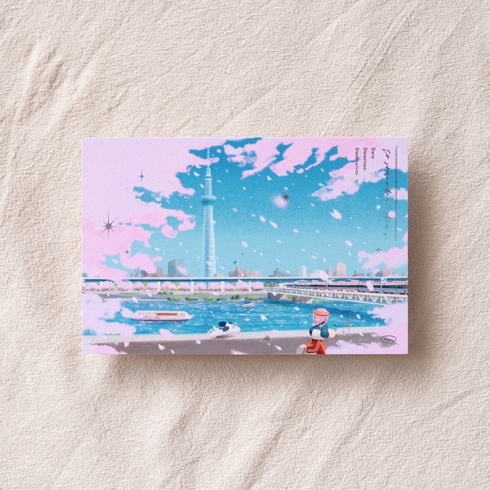 Hoi ホーイ｜燙金明信片｜春日漫慢