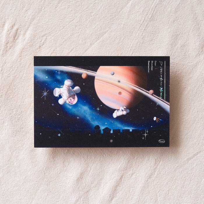 Hoi ホーイ｜燙金明信片｜土星浪漫