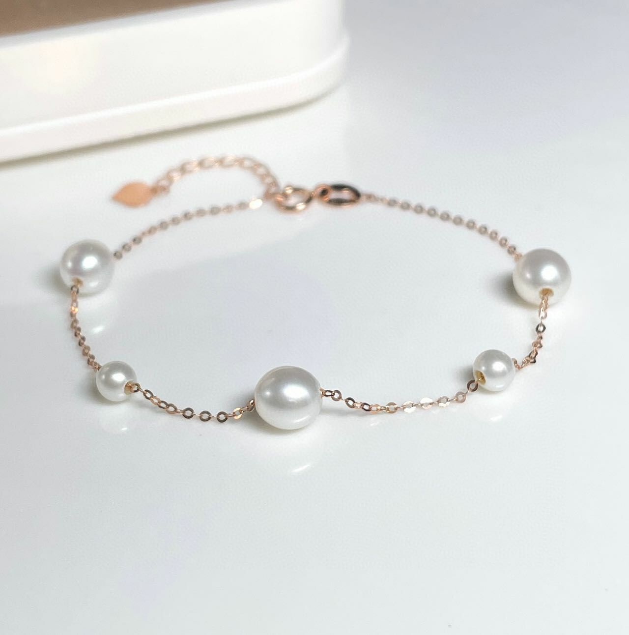 18k玫瑰金珍珠手鏈
