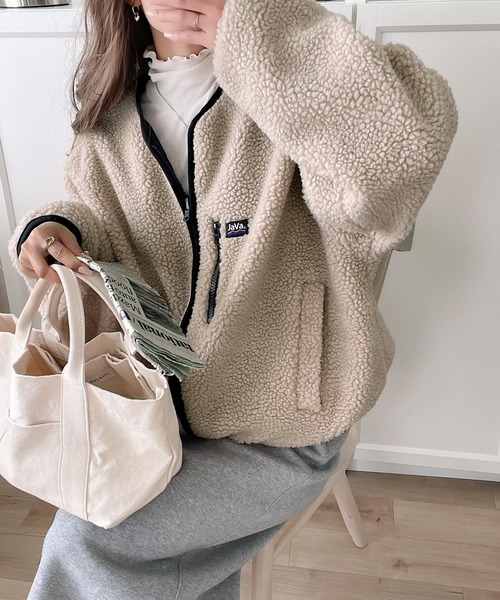 #現貨 日本品牌 JAVA 無領雙面羊羔毛外套 5色