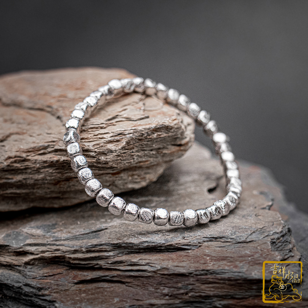 鎳鐵隕石-天鐵方塊手珠 4mm 增強磁場