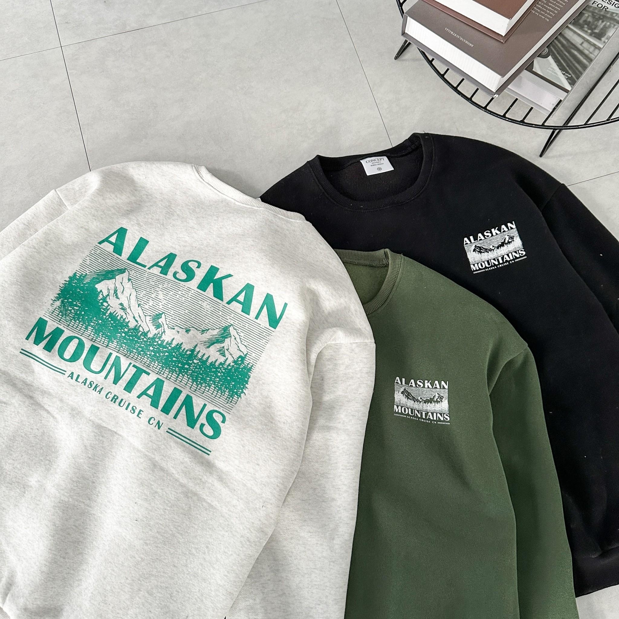 Concept ALASKAN山脈圖大學Tee 80475