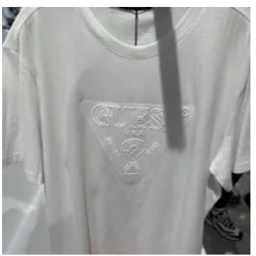 [S] GUESS EMBO RIMLESS TRIANGLE SHORT SLEEVE T-SHIRT,WHITE, MN2K9410-WHT (SGU486)