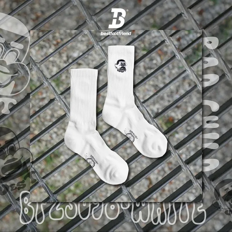 Best Foot Friend BFF Sock Bad Child 壞小孩 長襪 白