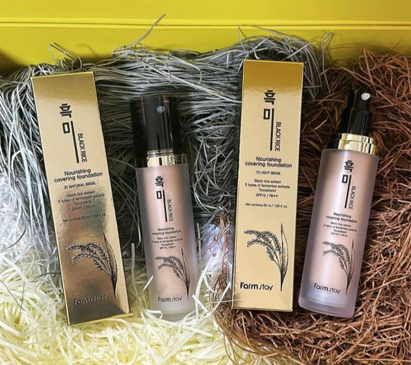 Farm stay BLACK RICE  NOURISHING COVERING FOUNDATION 黑米滋潤粉底SPF15/PA++
