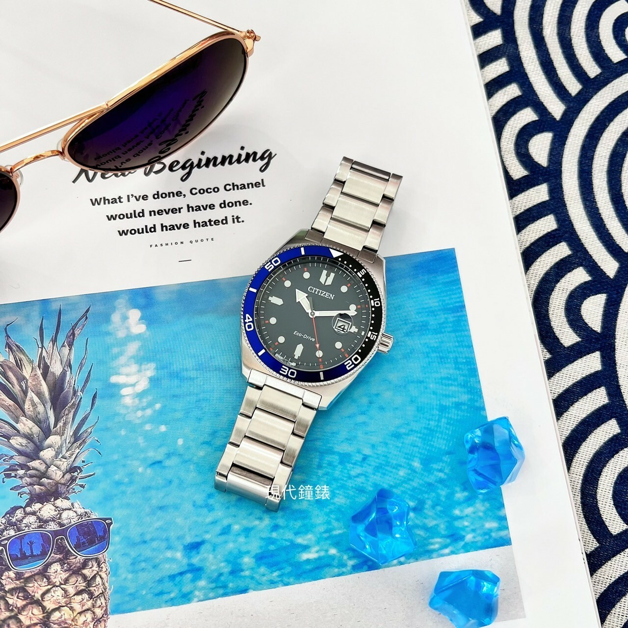 【CITIZEN 星辰】光動能潛水風格潮流時尚腕錶 AW1761-89L 43mm 現代鐘錶