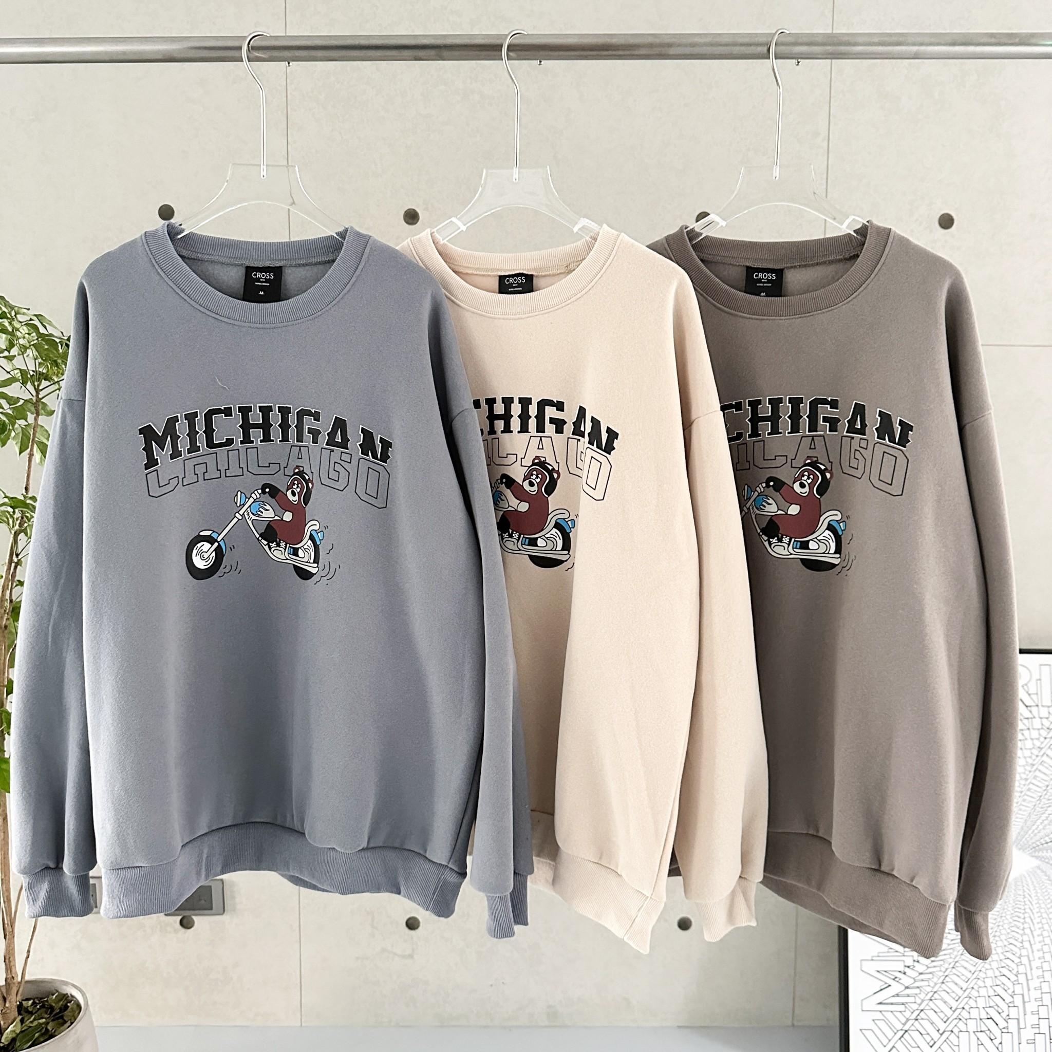 Concept 熊熊騎重機印刷大學Tee 98127