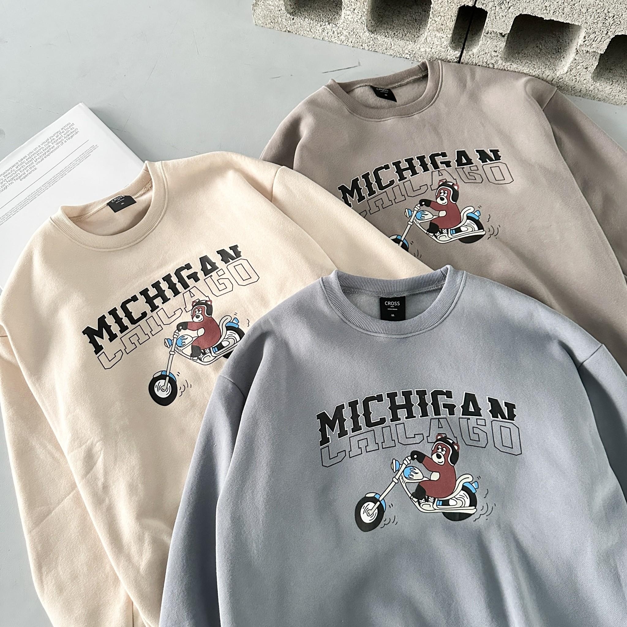 Concept 熊熊騎重機印刷大學Tee 98127